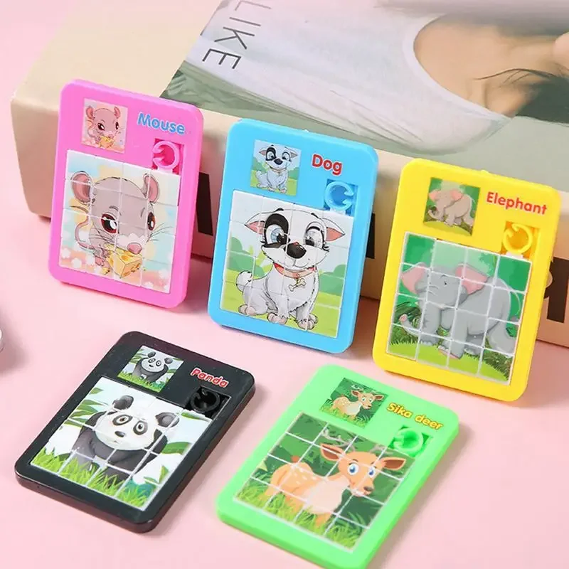 10-50 Stück 7 cm Cartoon-Tier-Puzzle, Schiebepuzzle, Kindergeburtstag, Gastgeschenke, Schule, Kindergarten, Preis, Gast, Goodie Bag-Füller – Detail 2