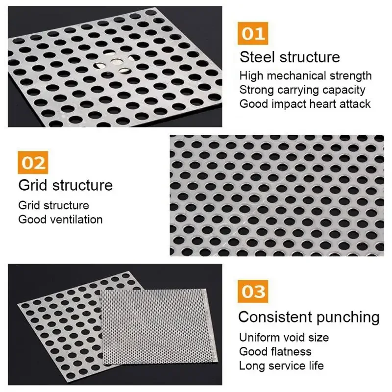 1mm Dicke Siebplatte aus 304 Edelstahl, Poröses Netzgewebe, Maelstrom Abflussabdeckung, Metall-Abflussabdeckung, Pflanzengitter-Schutz – Detail 3