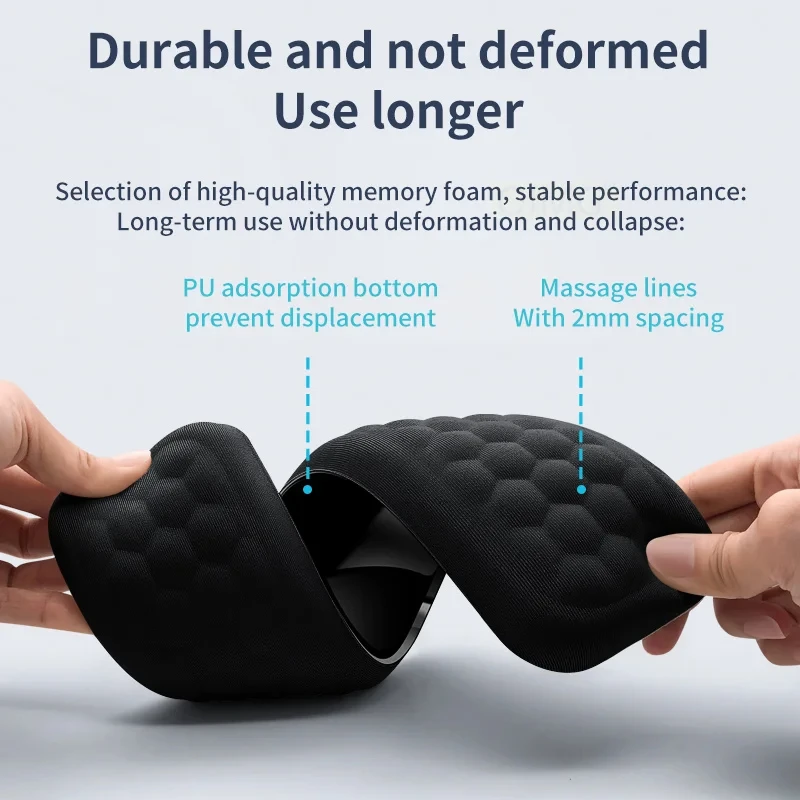 Wrist Mouse & Keyboard Protection Rest Pad Massage Texture For PC Laptop Gaming Office Keyboard Mouse Stand Memory Cotton Rest mouse pad wrist pad