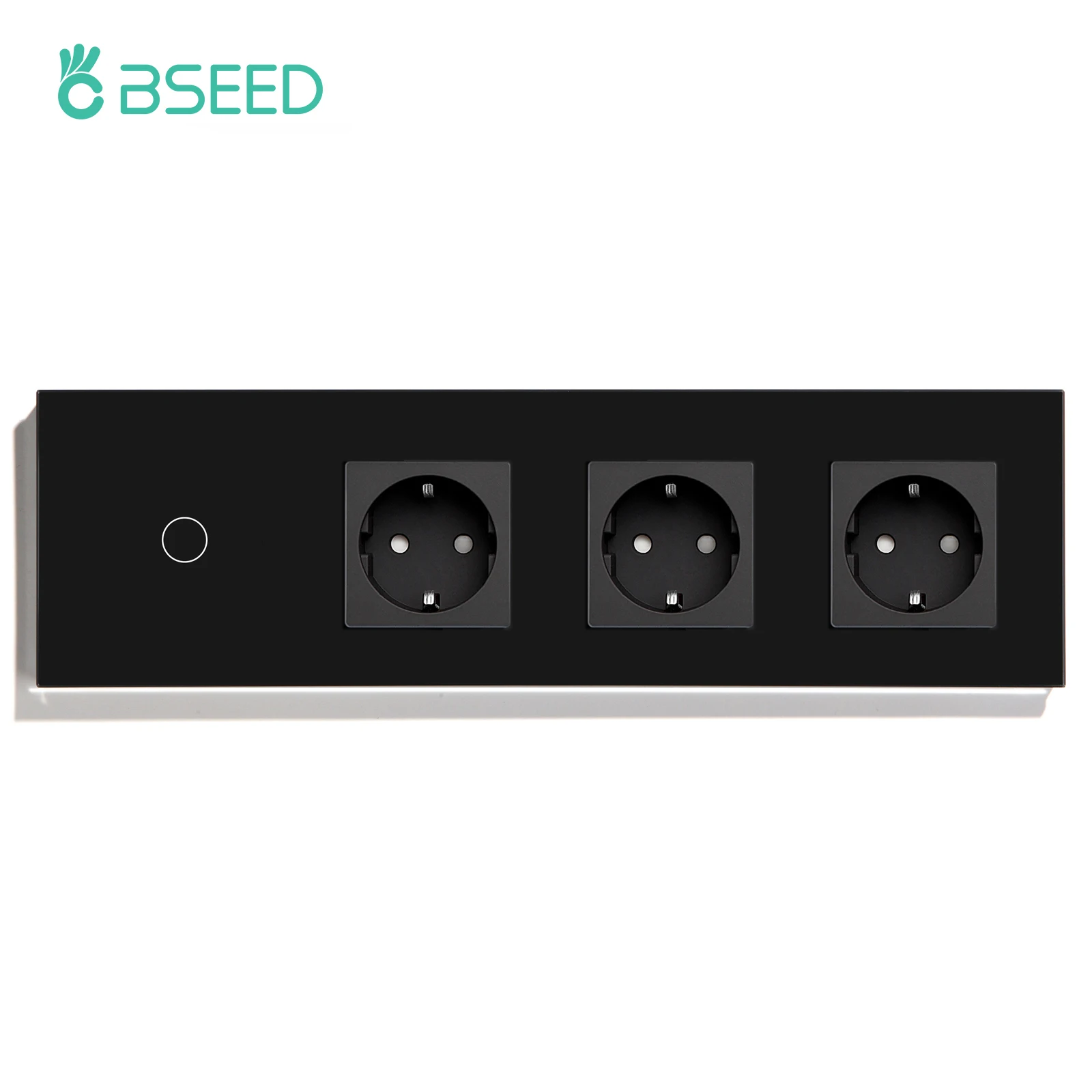 bseed touch switches com parede triple sockets vidro 01
