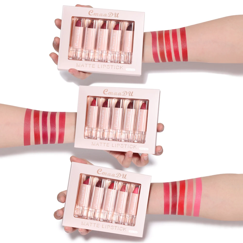 Lippenstift Set 5-teilig Langhaftend Für Exquisites Make-up_voghion.com