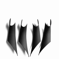 Tri - Color Interior Door Handle Trim Protective Cover in Durable ABS Plastic (Carbon fiber - 4 pcs)