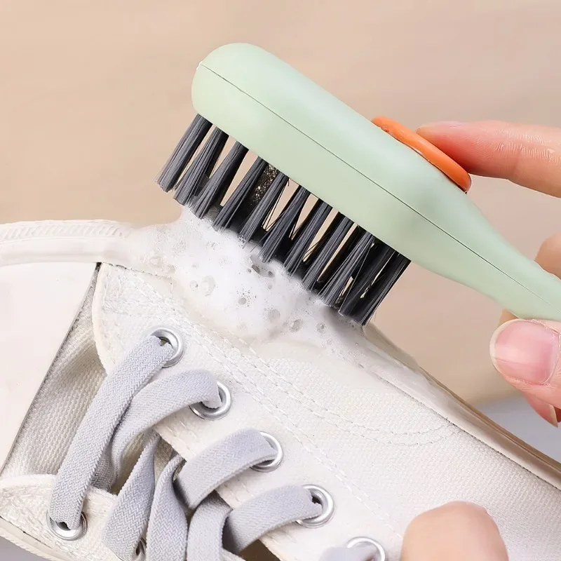 2/1 pz spazzola per scarpe multifunzionale liquido automatico aggiunta spazzole per bucato lavare i vestiti spazzola con setole morbide strumento per la pulizia della casa
