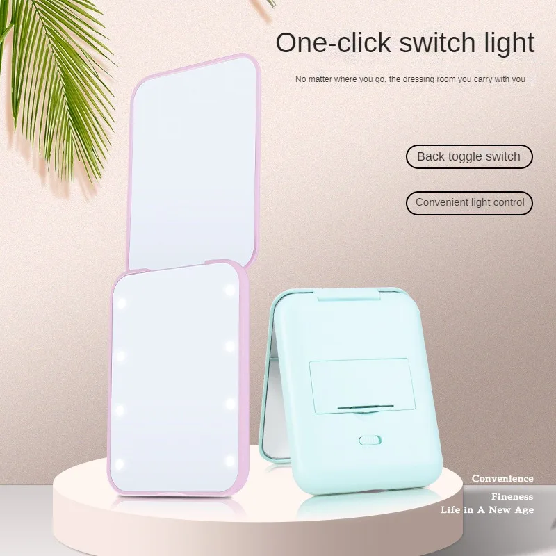 Pocket LED Compact Travel Makeup Mirror – 2-Sided Folding Magnification with Light for Purse 5