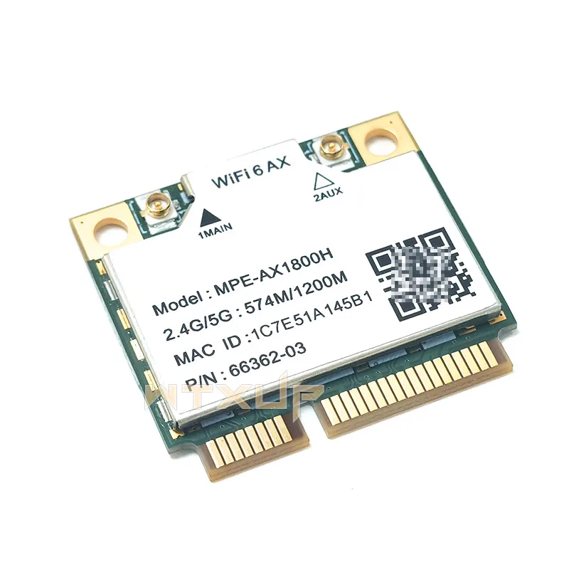 MPE-AX1800H 기가비트 듀얼 밴드 모듈 무선 네트워크 카드, 노트북 PC용, WiFi6 MT7921 칩, 미니 PCI-E 2.4G, 5G, 1200Mbps, BT5.2