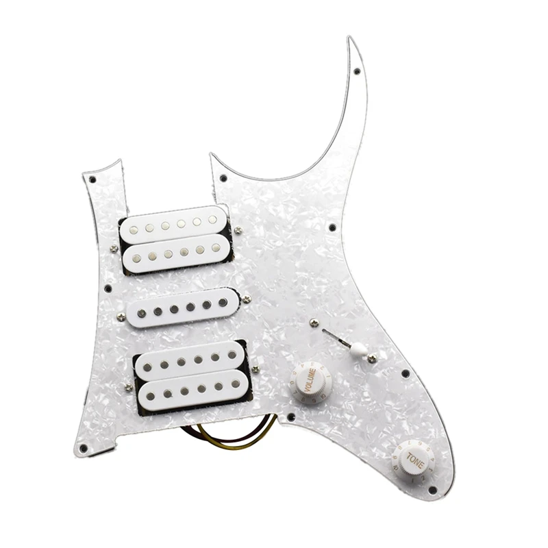 

ST Humbucker, Звукосниматели гитары, Предварительно проводной Пикап для гитары Pickguard, запчасти для гитарных инструментов с белым жемчугом