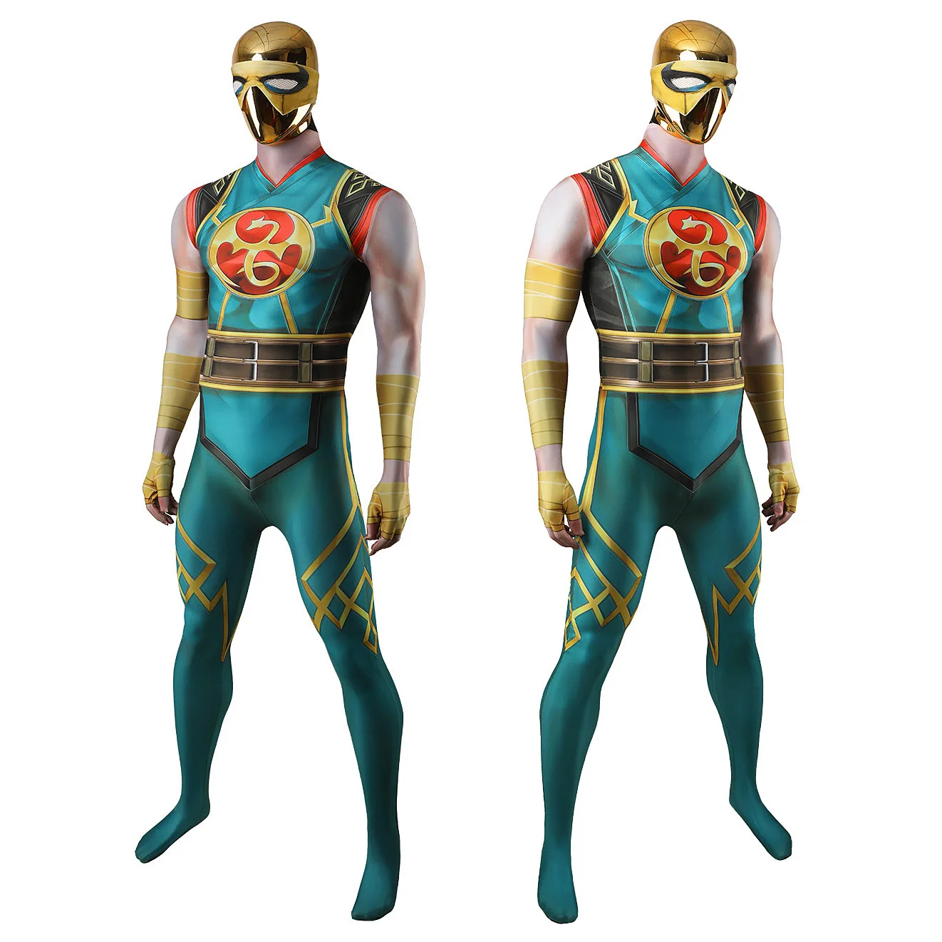 Marvel Rivals: Iron Fist | Green Cosplay Jumpsuit Costume Set 16 Marvel Iron Fist Cosplay Jumpsuit Costume for Men (Unofficial)