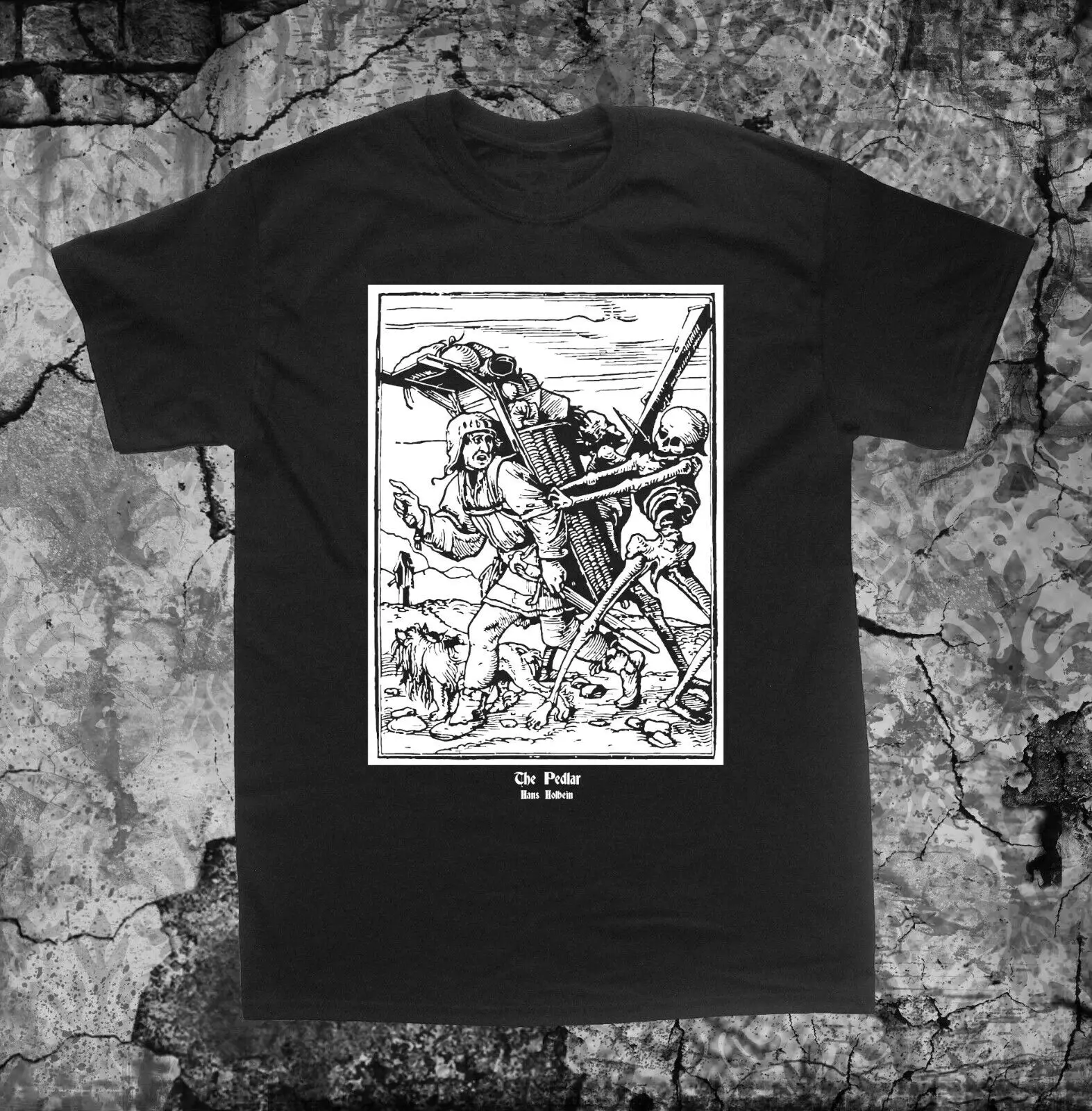 Memento Mori Shirt - Hans Holbein Dance Of Death Ricorda Skull Skeleton Occulto Maniche Lunghe O Corte