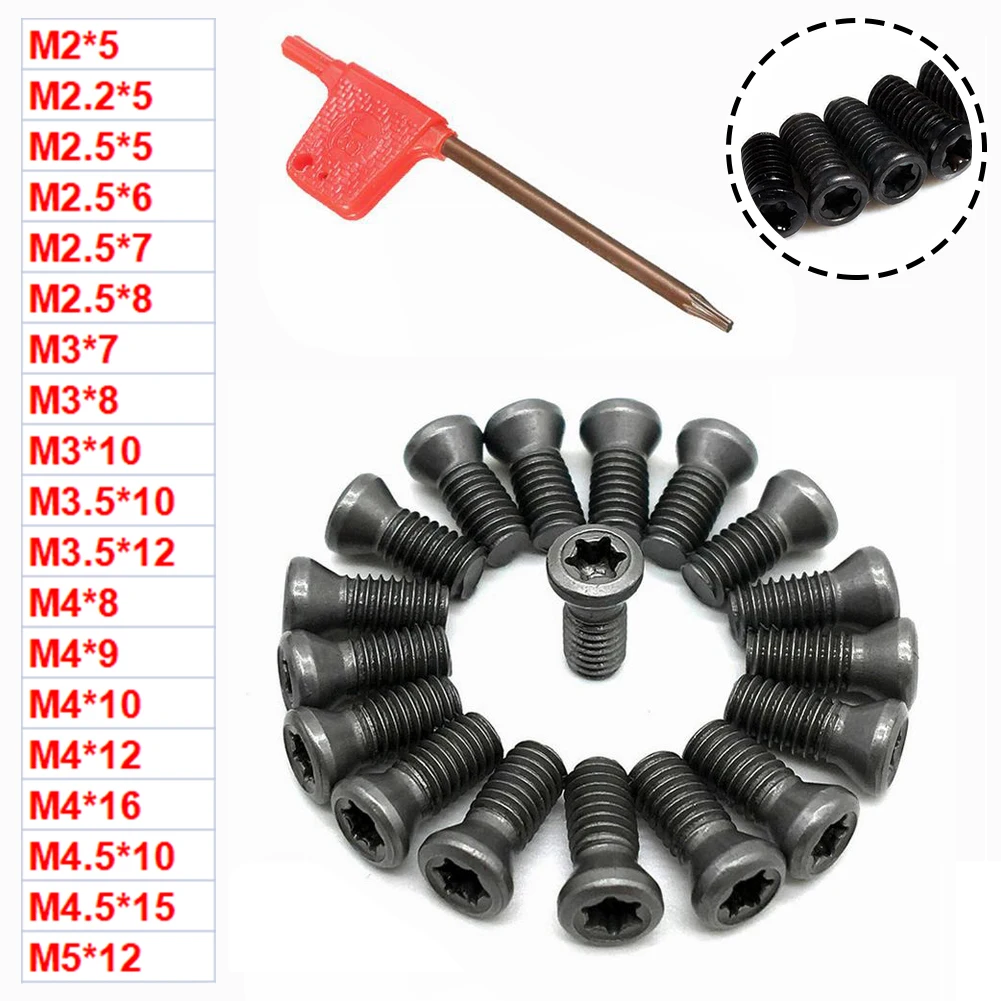 

50pcs Torx Screws Carbide Inserts Changing CNC Lathe Tools M2 M2.5 M3 M3.5 M5 Screw Lathe Tool High-quality Materials