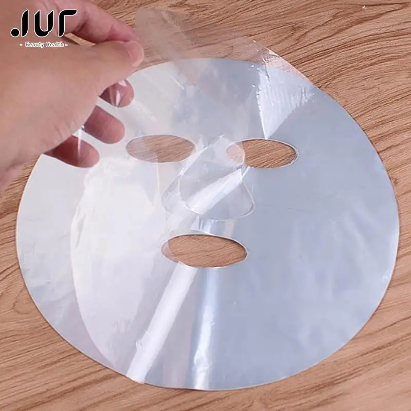 

100Pcs Natural Disposable Plastic Film Beauty Healthy Tool Skin Care Full Face Cleaner Mask Paper Disposable Paper Masks