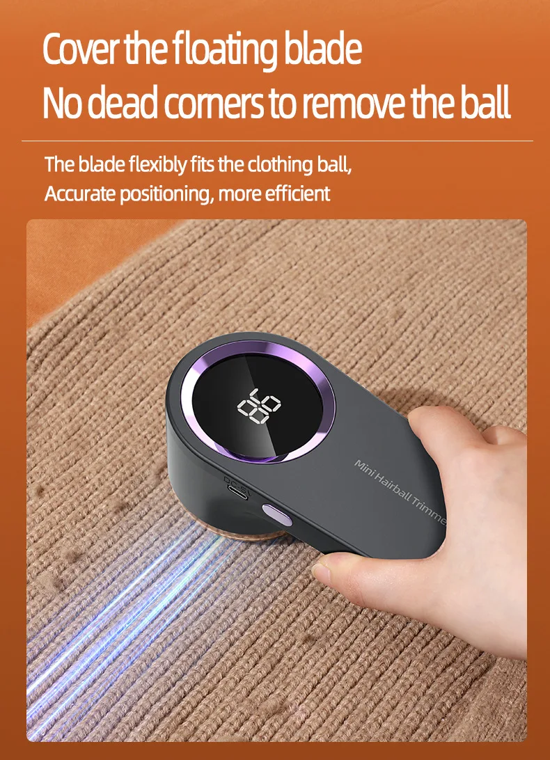 Temizlik için çıkarılabilir parçalarla gösterilen tüy toplayıcı