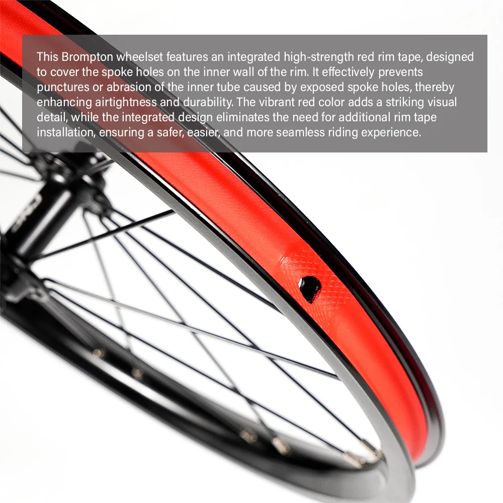 ブロンプトンバイクホイール用 CNC バイクホイールセット、349mm 16