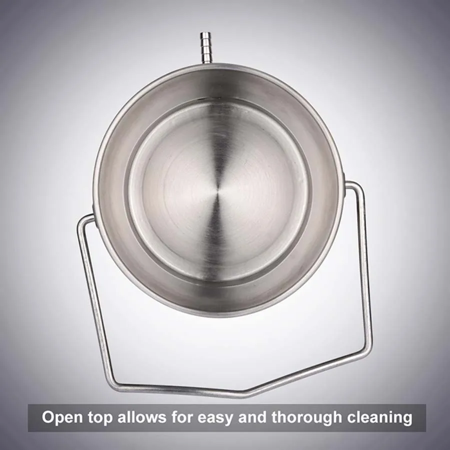 2L Waist Shape Stainless Steel Enema Bucket Medical Enema Bucket Enema Coffee Enema Rinse Bag