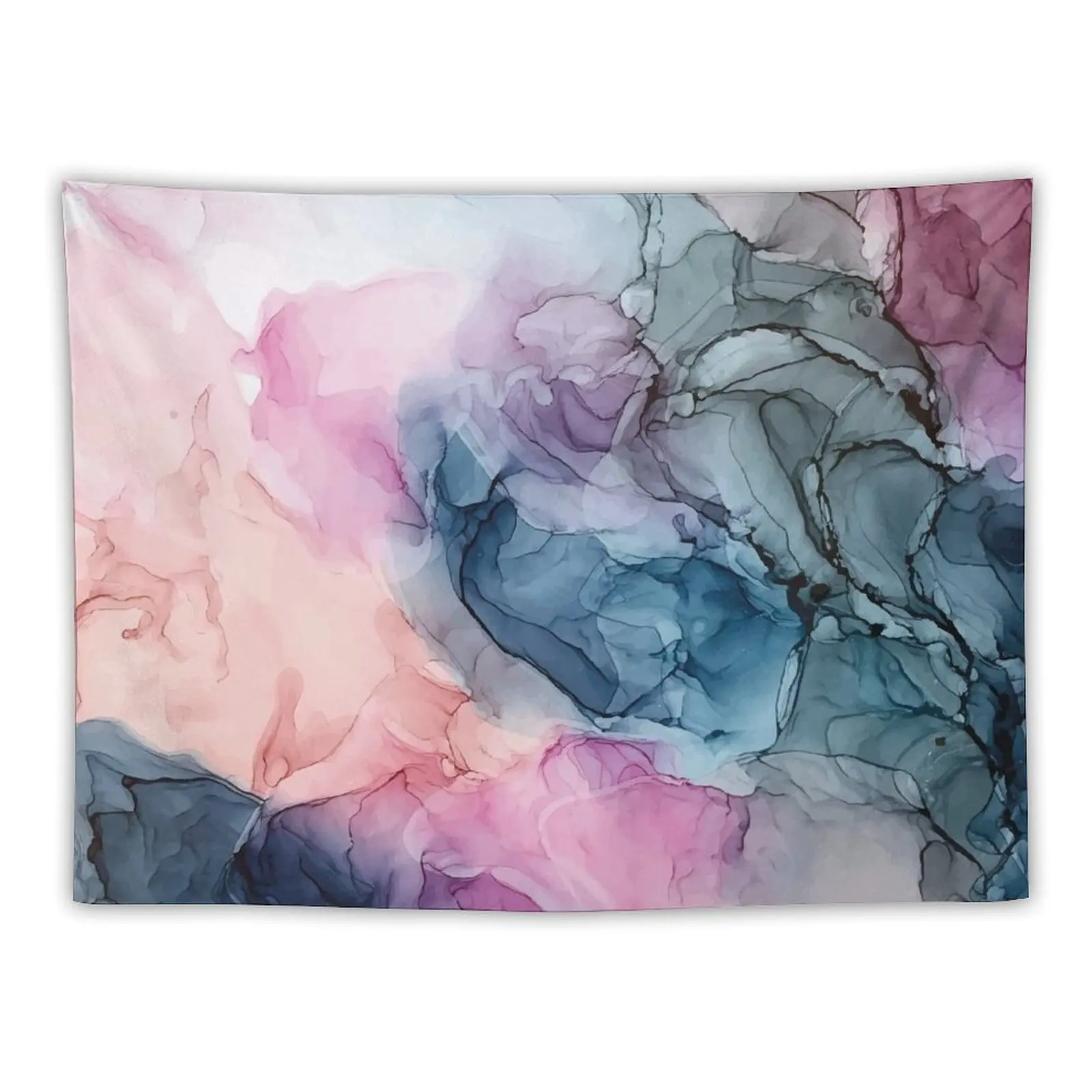 

Heavenly Pastels 1: Original Abstract Ink Painting Tapestry Aesthetic Home Decor Room Decorating Aesthetic Tapestry