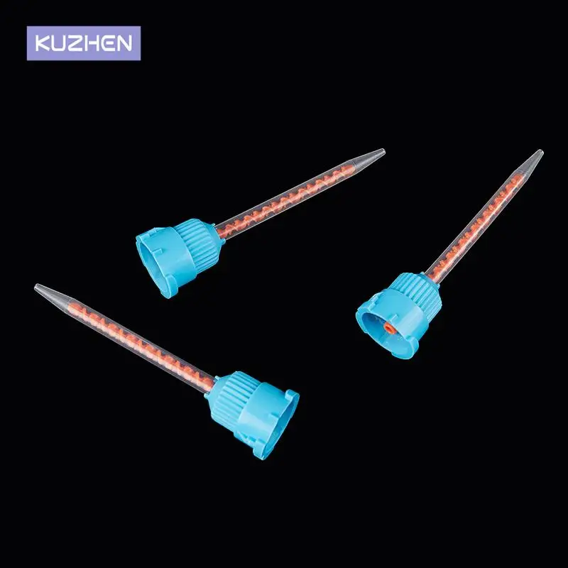 

50 шт./лот наконечники для смешивания зубов, оттискные материалы, лабораторные протезы, лабораторные цветные трубки, одноразовая силиконовая резина