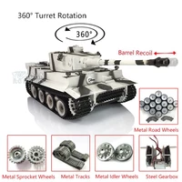 1/16 Heng Long TK7.0 Tiger I RC Tank Model 3818 RTR Barrel Recoil Metal Tracks Wheels TH19109 2