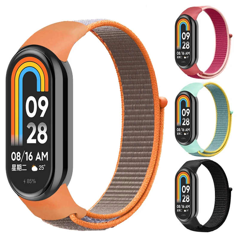 Nylon Loop for xiaomi Mi Band 8 sport pulsera watchband for Miband 8 NFC  Strap