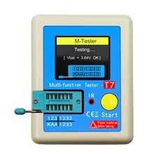 LCR-T7 New Transistor Tester TFT Diode Triode Capacitance Meter LCR ESR Meter NPN PNP MOSFET IR Multifunction Tester Multimeter