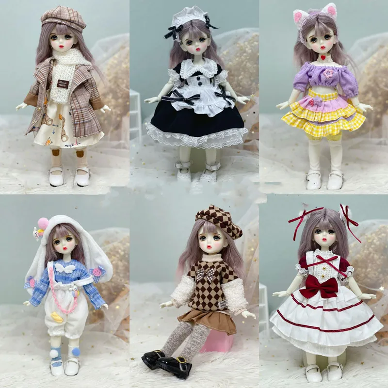 

30cm JK Suit Doll Accessories Cute Princess Fashion Bjd Doll Clothes 1/6 Accessories Dress DIY Dress Up Doll Gift For Girls Toys