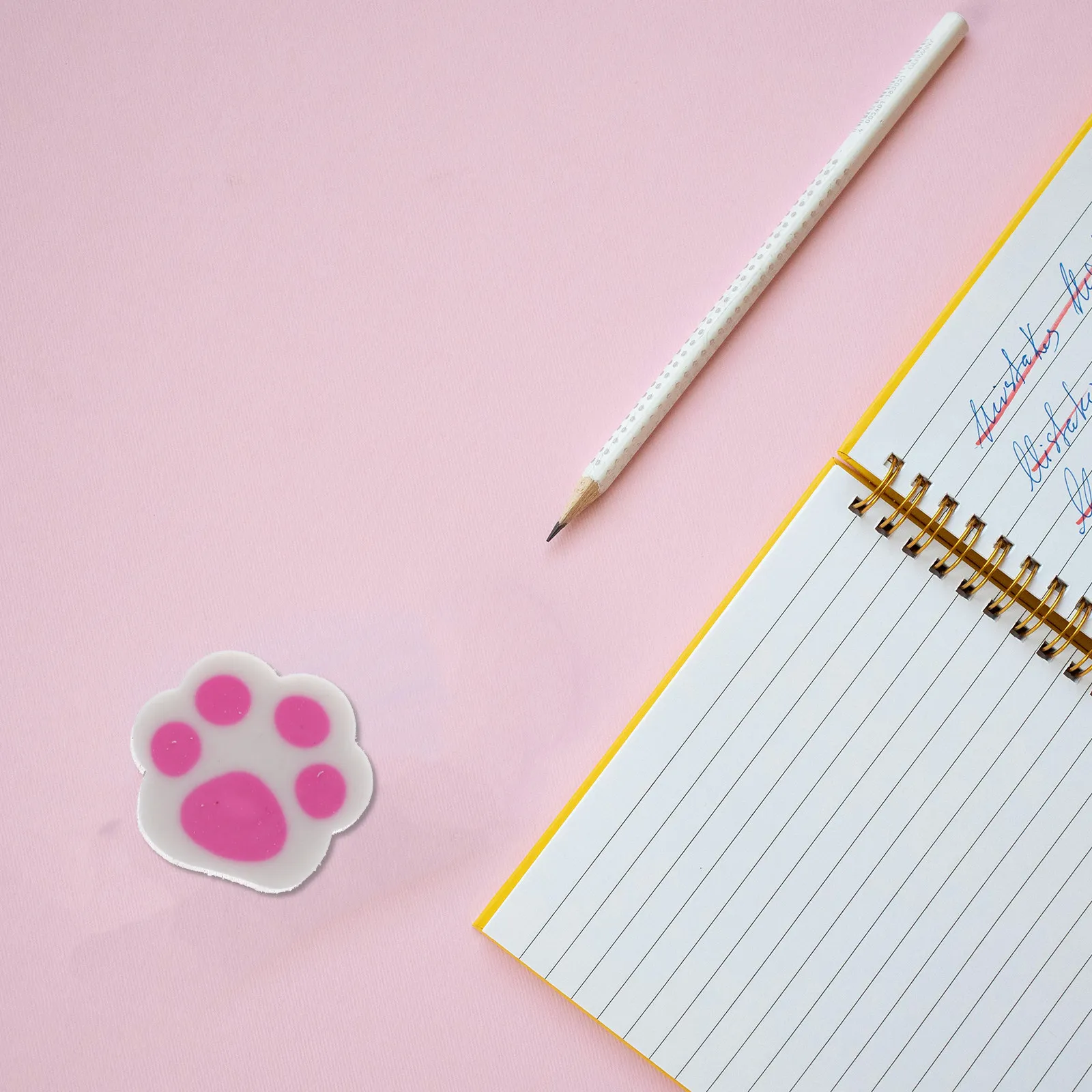 30Pcs 고양이 발 지우개 작은 귀여운 동물 지우개 대량 학교 교실 용품 대량 지우개 동물을위한 재미있는 연필