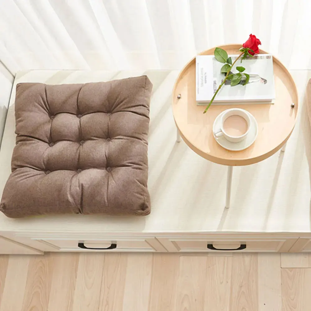 Thick and Soft Pearl Cotton Square Stool Backrest Pillow Home Office Computer Chair Protective Pad Seat Cushion Backrest Cushion