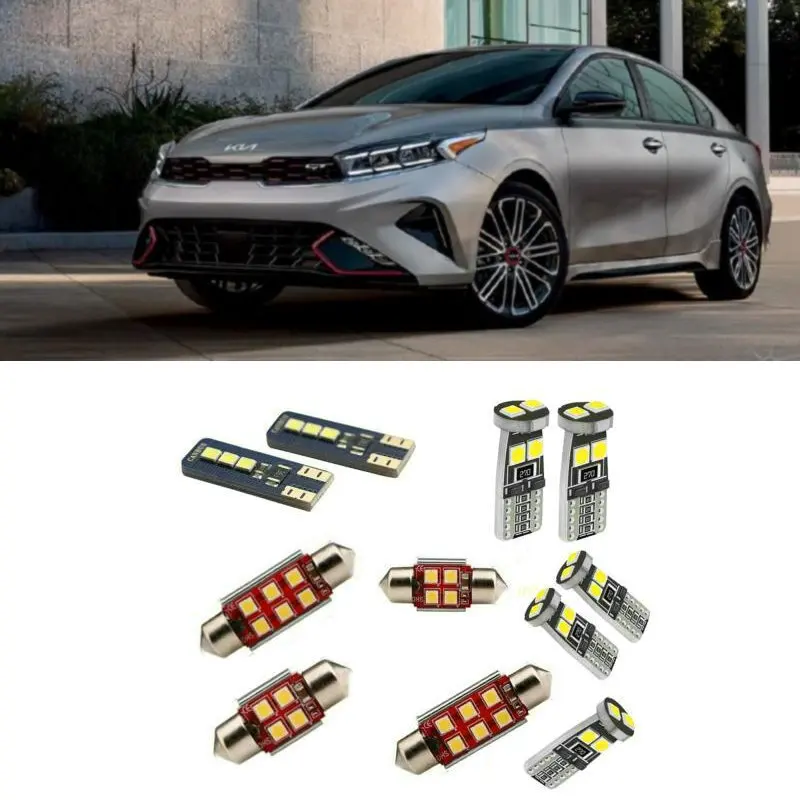 

11x Canbus Led interior lights For KIA Forte 2022 2021 automotive goods Car Accessories License plate lamps Map lamps