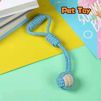 Giocattoli per cani da compagnia per cani di piccola taglia Giocattolo interattivo Corda di cotone Mini giocattoli per cani Palla per cani Accessori Spazzolino da denti Masticare Giocattolo per cuccioli