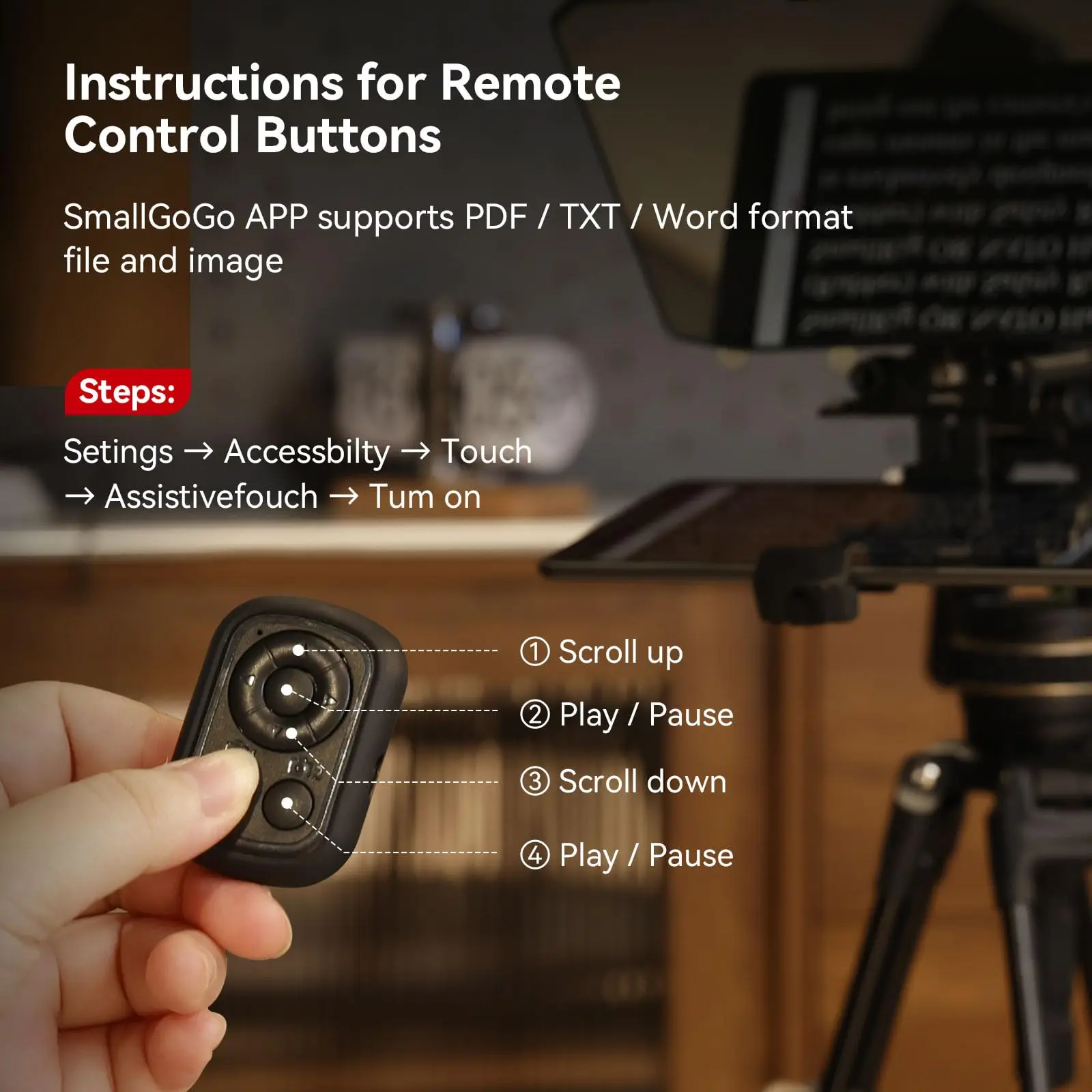 SmallRig Multifunctional Teleprompter Portable Tablet/Smartphone/ DSLR Teleprompter for IPad for Huawei Samsung Xiaomi