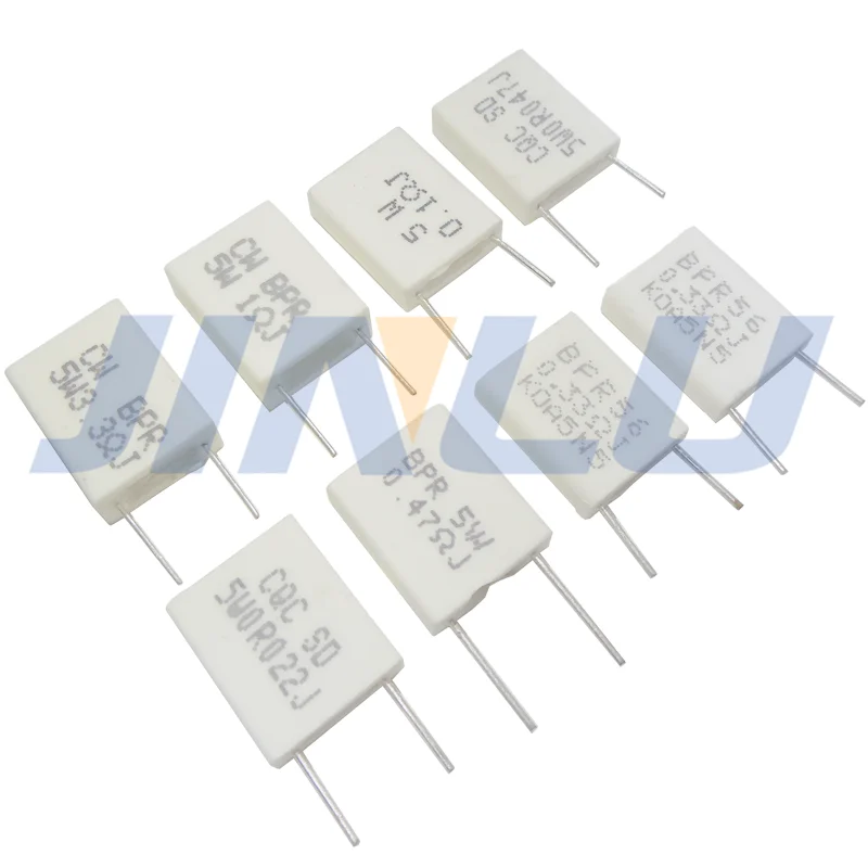 Cement Resistor 5PCS BPR56 5W Ohm Non-inductive Ceramic Cement Resistance