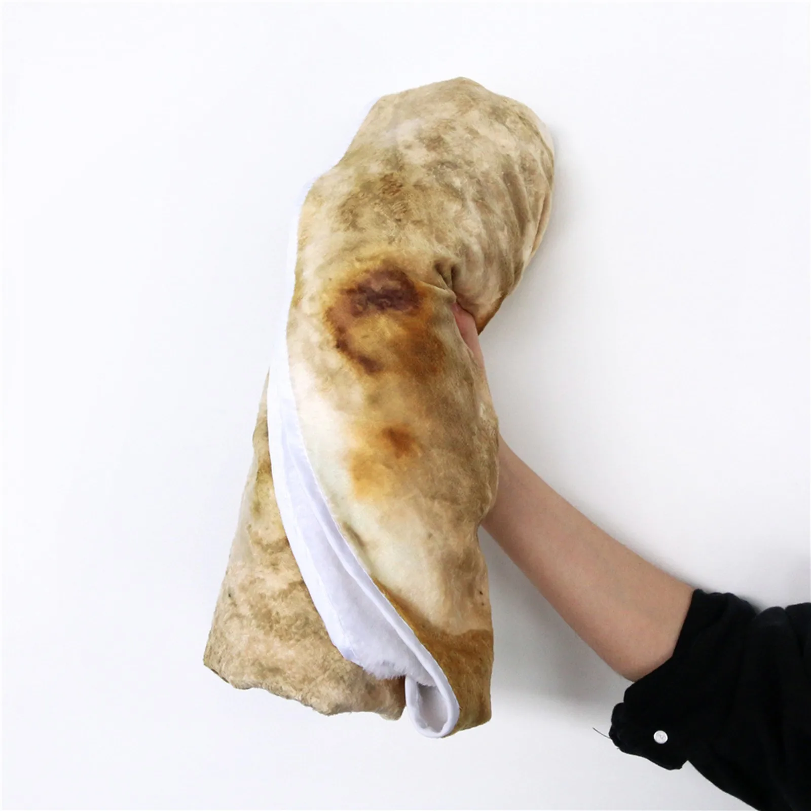 Food Print Soft Warm Cozy Flannel Tortilla Pizza Blanket Round