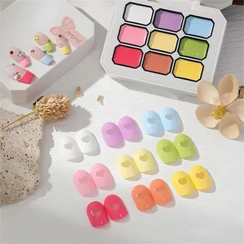 Smalto per Unghie in Gel a Nove Colori, Smalto per Unghie in Gel a Gradiente ad Alta Saturazione e Strato Spesso, Prodotti Eleganti per Nail Art in Colore Solido