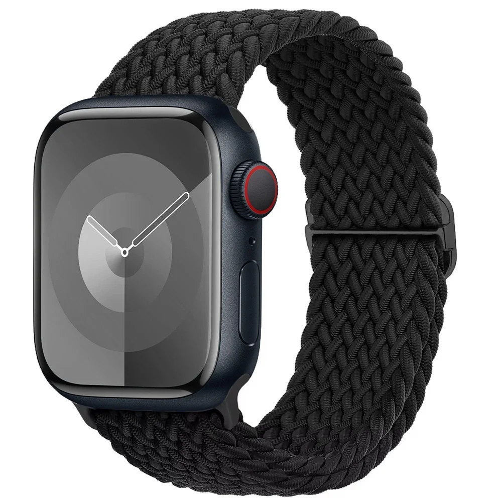 Braided Solo Loop Elastic Apple Watch Band Bracelet Strap