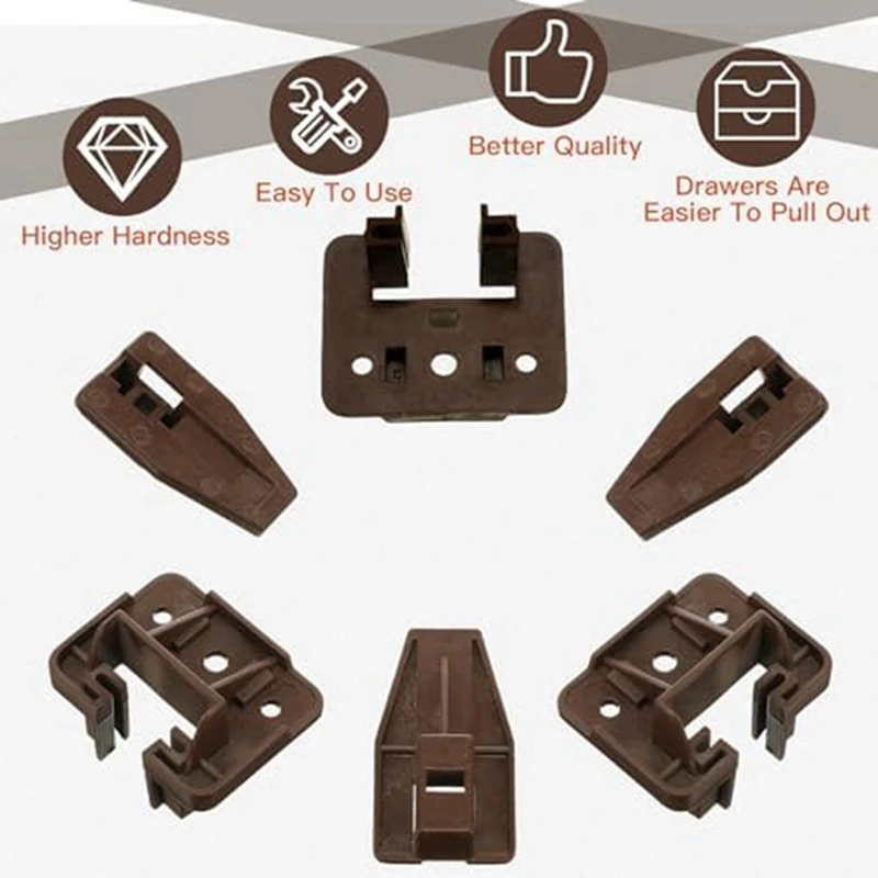 20Set guide e guide per cassetti parte di ricambio per cassetti sottotop fermacavi per cassetti per montaggio centrale guide per cassetti durevoli