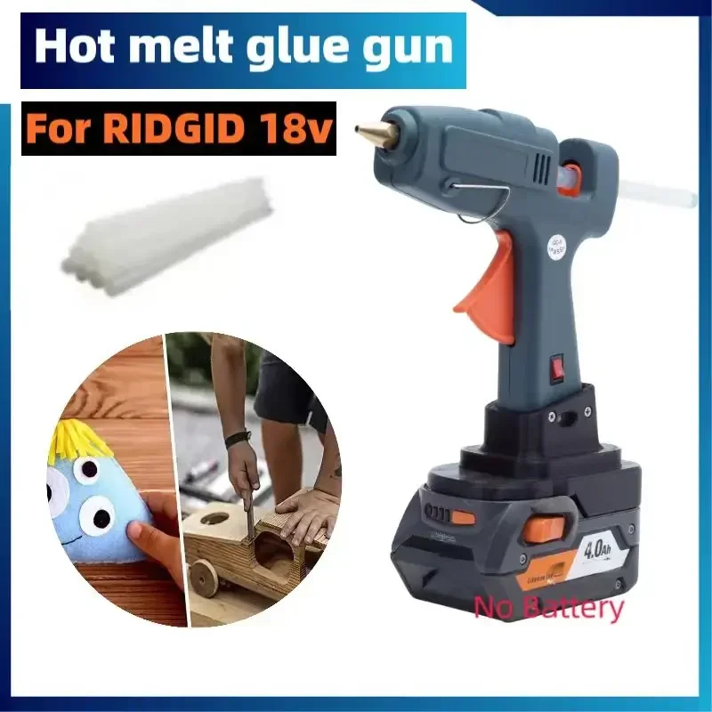 

For AEG 18V For RIDGID AEG 18V Cordless Hot Melt Glue Gun Heat Gun w/Sticks Crafts DIY Tools