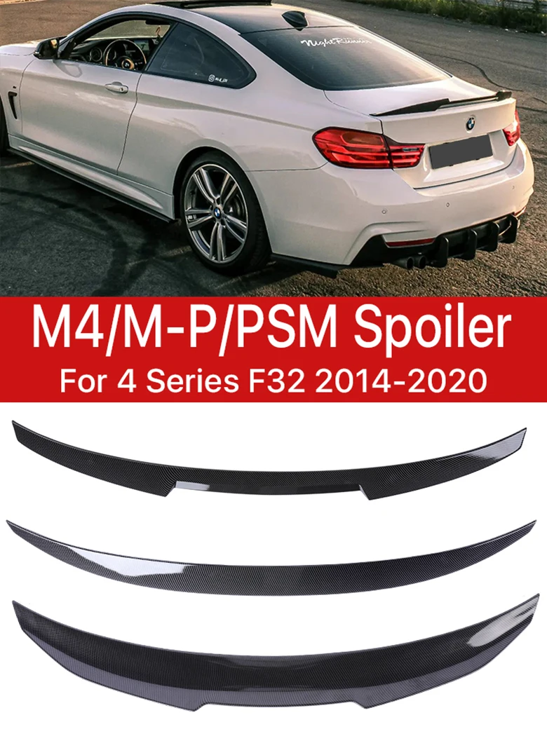 

Carbon Fiber M Performance M Tech Rear Trunk Spoiler M4 PSM Style Wing for BMW 4 Series F32 F33 F36 2014-2020 Auto Accessories