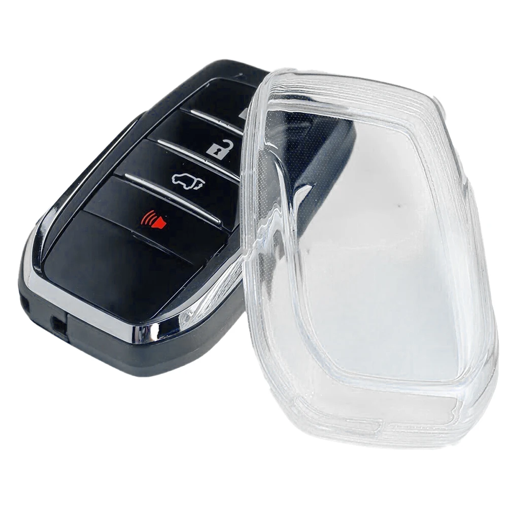 

1pc TPU Clear Smart Car Key Fob Cover Transparent Case Holder Accessories For Toyota For Corolla For Land Cruiser For RAV4