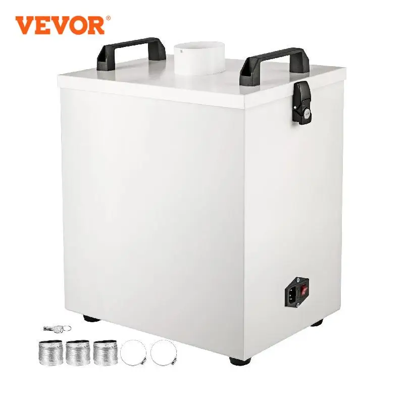 VEVOR 80W Air Purifer Fume Extractor 180m³/H Low-Noise Smoke Purifier Metal Absorber Remover for CNC CO2 Laser Engraving Machine