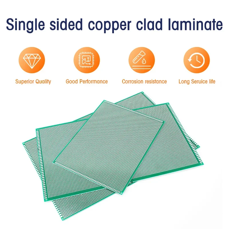5PCS PCB Prototype Board 9x15 2x8 3x7 4x6 5x7 6x8 7x9 8x12 10x10 10x15cm Green Single Sided Printed Circuit Board DIY Universal