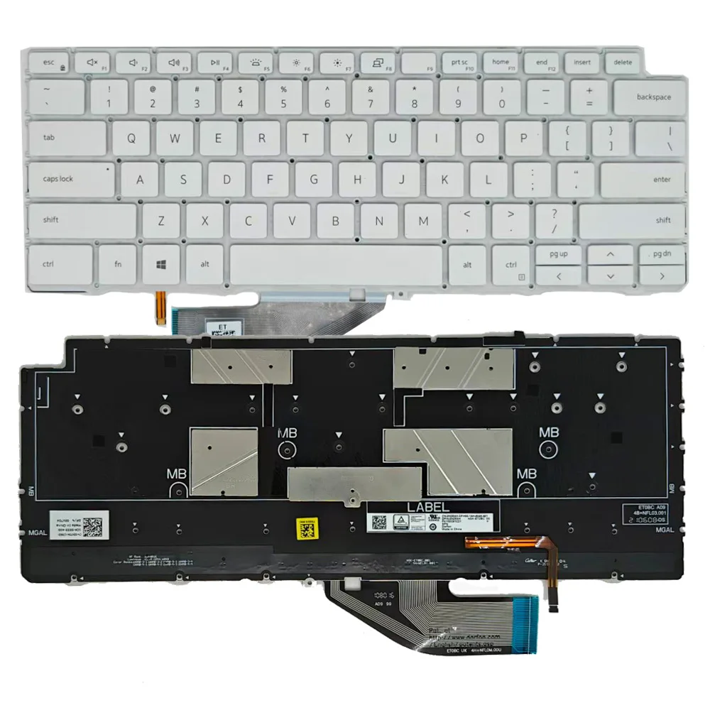 Tastiera per Laptop Layout US SP GR LA per Dell XPS 13 7390 2in1 9310 2in1 P103G - immagine 3