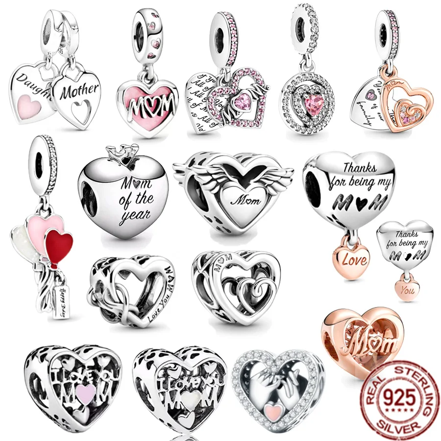 

Бусина-Шарм «Love You Mom» из серебра 925 пробы