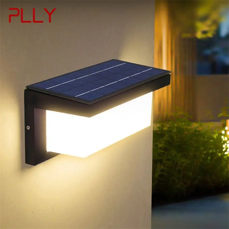 

PLLY Solar Wall Light Outdoor Waterproof LED Aluminum Sconces Light Control Sensor Creative Decorative For Patio Porch Garden