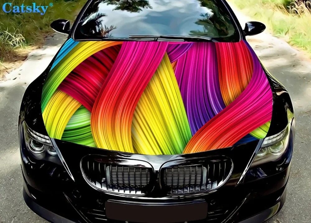 

Abstract - Colors 1 Car Hood Vinyl Stickers Wrap Vinyl Film Engine Cover Decals Sticker Car Accessories Car Hood Protector