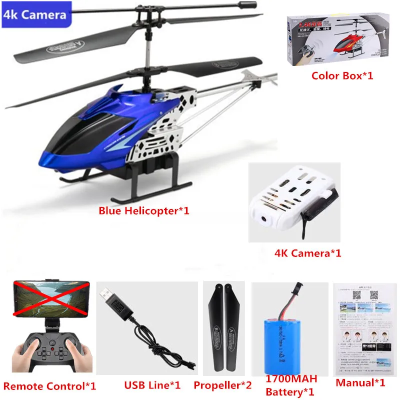 rc helicopter big size 50CM 4K HD Camera WIFI FPV RC Helicopter For Kids 3.5CH Alloy Height Setting Remote Control Helicopter Aircraft Adult Boy Toy cute RC Helicopters RC Helicopters