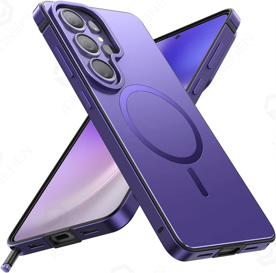 Magnetic Aluminum Metal Frame Case with Original Color Backplate and MagSafe Compatibility