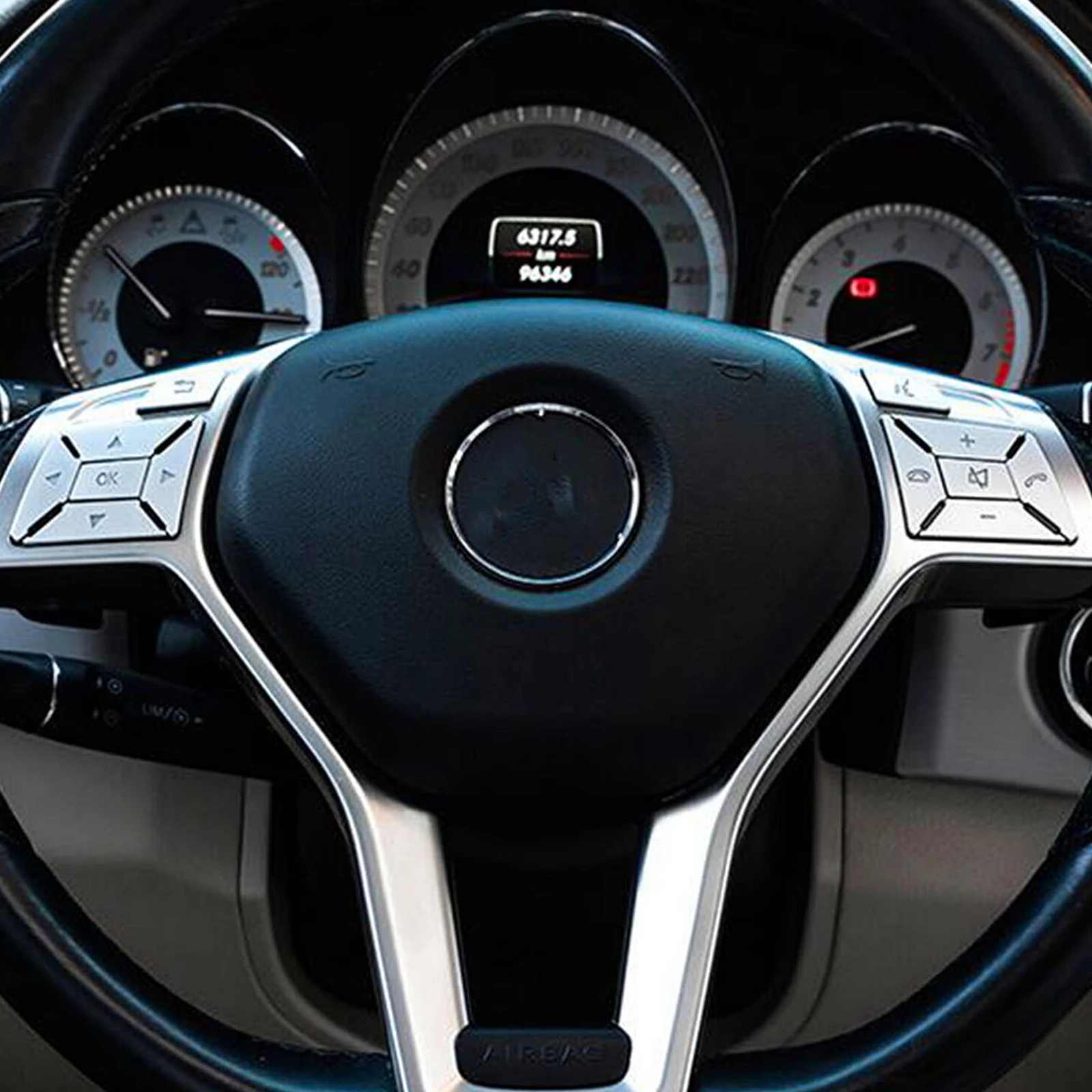 Steering Wheel Switch Button Kits Trim Cover Sticker Car Accessories For Mercedes-Benz CLA GLA 2014 2015 E Class W212 2010-2014