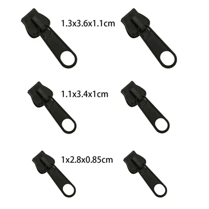 6Pcs Universal Detachable Repairing Zippers DIY Sewing Backpacks Purses Repair Zipper Head Replacement Zippers New Design