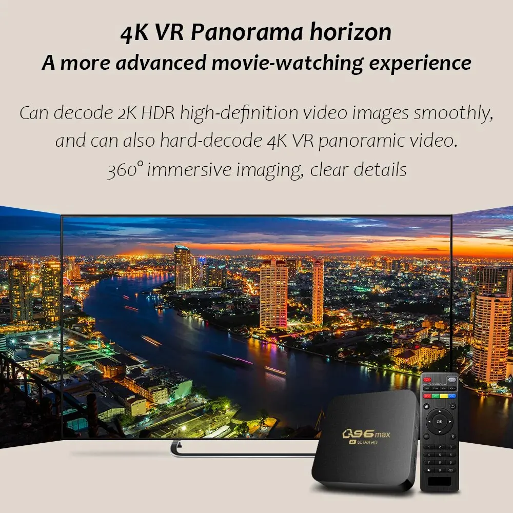 WIFI 4K Smart TV Box 2.4/5G Android 10.0 Media Player Android Quad Core smart tv box
