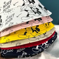 Disney Waflera Mickey Mouse Bucket Cap Autumn Cartoon Fisherman Hats Double-sided Printing Cotton Cap Birthday For Kids Gifts 2