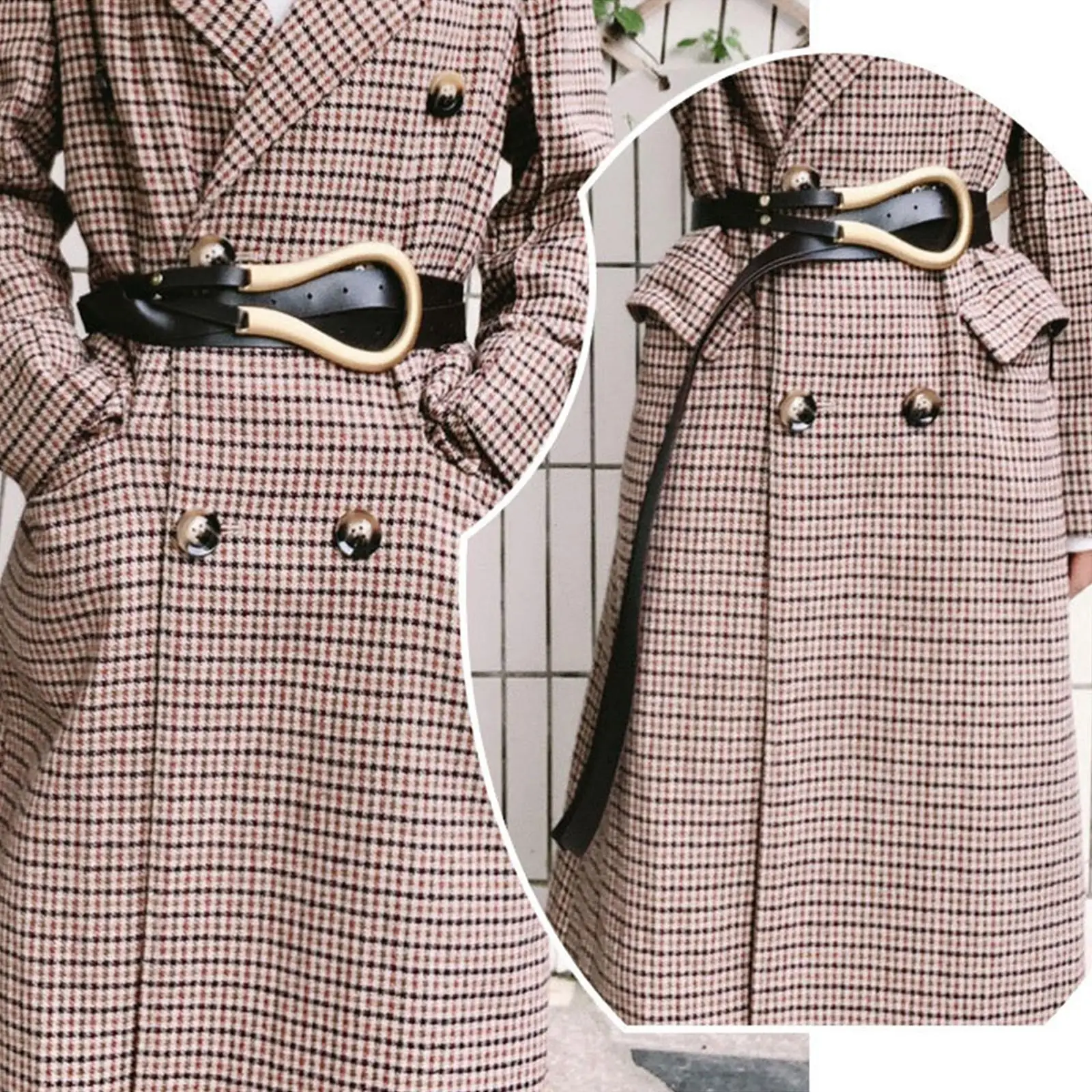 

Женский кожаный ремень в стиле ретро с металлической пряжкой, декоративные длинные ремни с узлом для платья, пальто