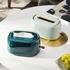 Light Luxury Desktop Tissue Box Holder with Spring Wall-mounted Tissue Box Cover Paper Towel Dispenser Bathroom Tissue Organizer 5